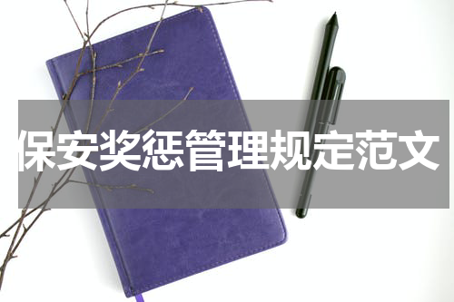 保安奖惩管理规定范文
