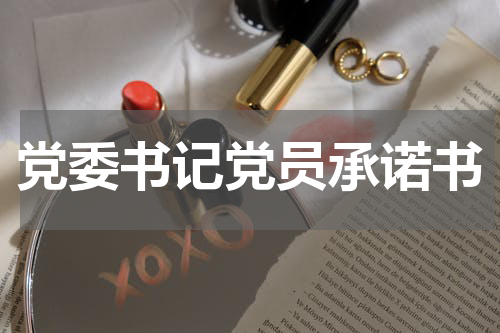 党委书记党员承诺书