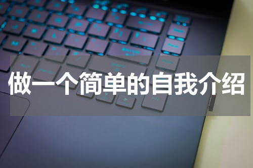 做一个简单的自我介绍