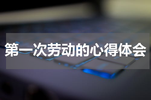第一次劳动的心得体会