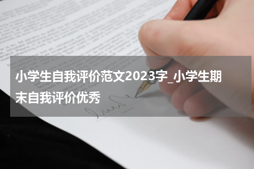 小学生自我评价范文2023字_小学生期末自我评价优秀