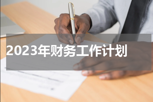 2023年财务工作计划