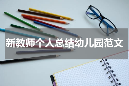 新教师个人总结幼儿园范文