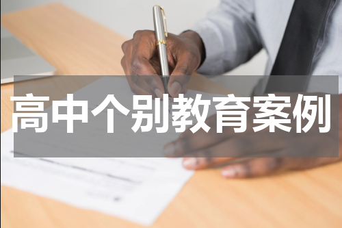 高中个别教育案例