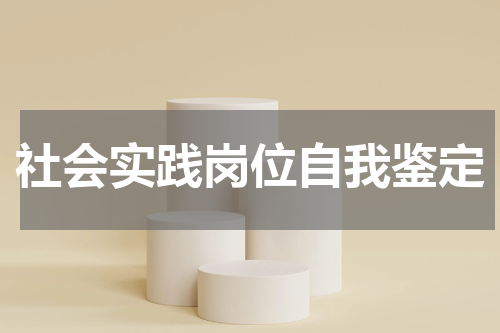 社会实践岗位自我鉴定
