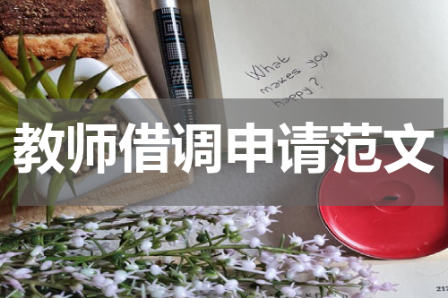 教师借调申请范文