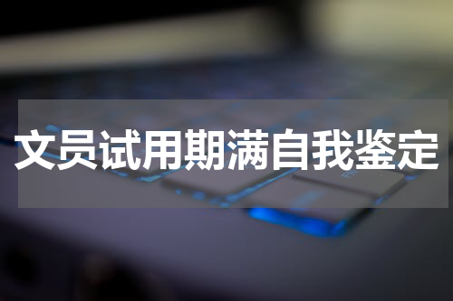 文员试用期满自我鉴定