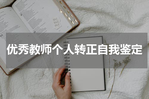 优秀教师个人转正自我鉴定