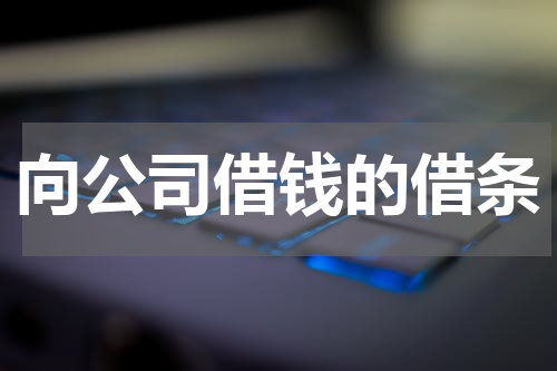 向公司借钱的借条