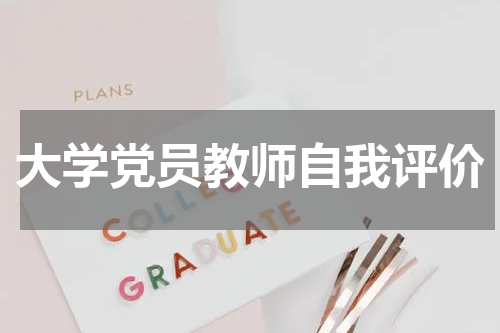 大学党员教师自我评价