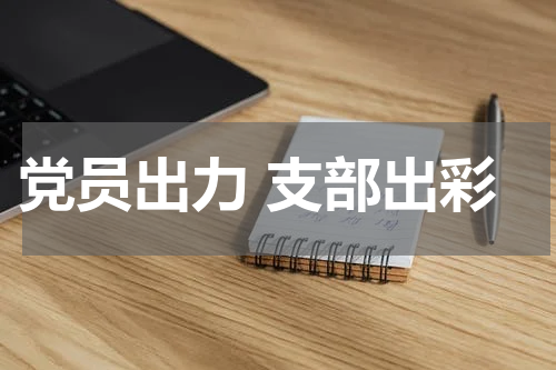 党员出力 支部出彩