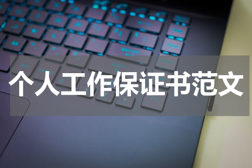 个人工作保证书范文