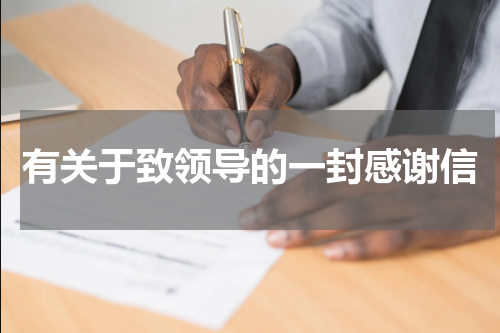 有关于致领导的一封感谢信