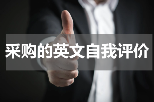 采购的英文自我评价