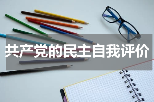 共产党的民主自我评价