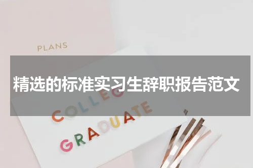 精选的标准实习生辞职报告范文