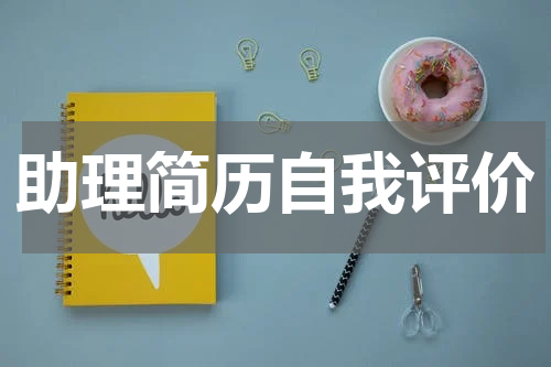 助理简历自我评价