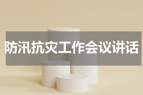 防汛抗灾工作会议讲话