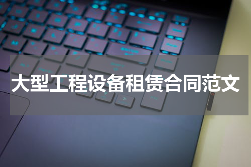 大型工程设备租赁合同范文