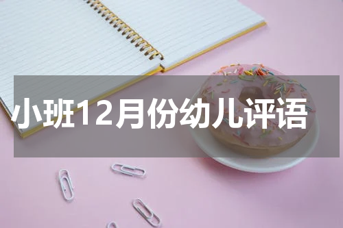 小班12月份幼儿评语