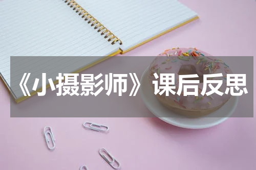 《小摄影师》课后反思