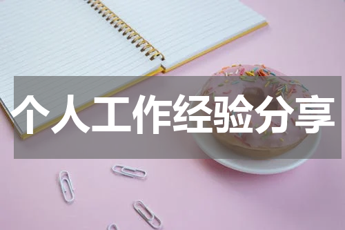 个人工作经验分享