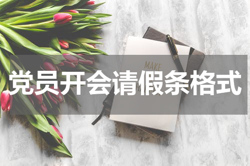 党员开会请假条格式