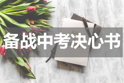 备战中考决心书