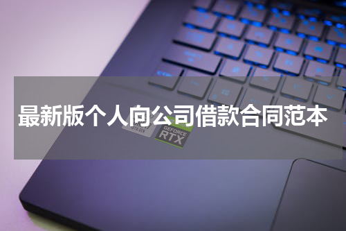 最新版个人向公司借款合同范本