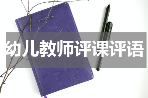 幼儿教师评课评语