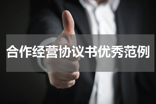 合作经营协议书优秀范例