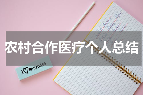 农村合作医疗个人总结