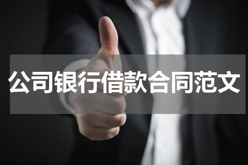公司银行借款合同范文
