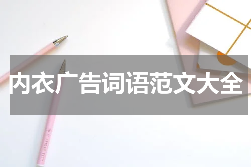 内衣广告词语范文大全