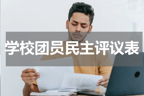 学校团员民主评议表