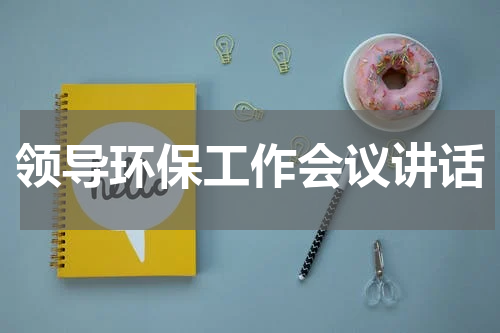 领导环保工作会议讲话