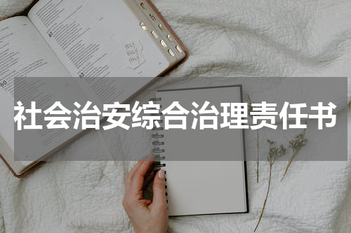社会治安综合治理责任书