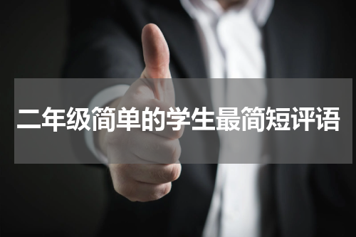二年级简单的学生最简短评语
