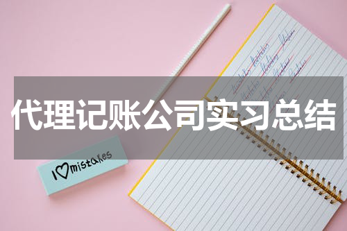 代理记账公司实习总结