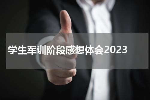 学生军训阶段感想体会2023