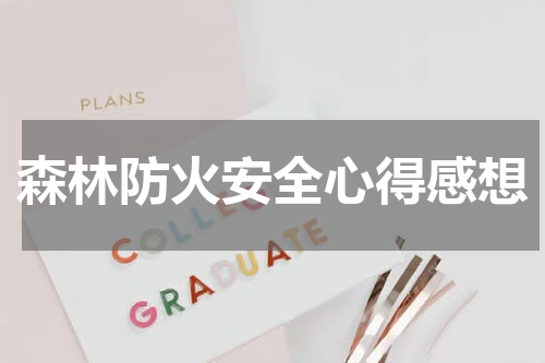 森林防火安全心得感想