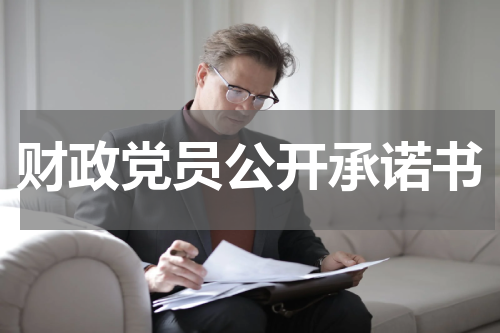 财政党员公开承诺书