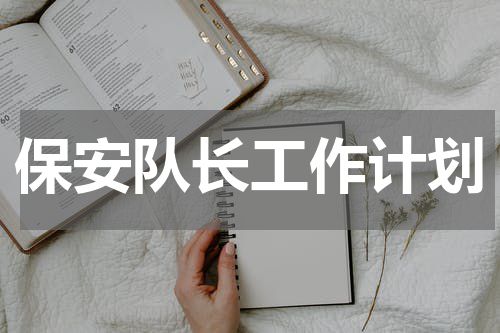保安队长工作计划