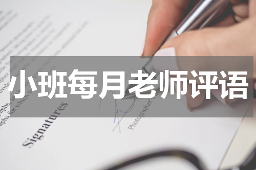 小班每月老师评语