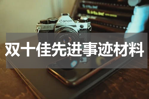 双十佳先进事迹材料