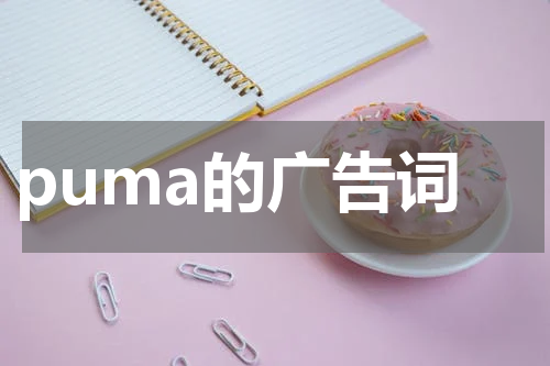 puma的广告词