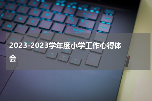2023-2023学年度小学工作心得体会