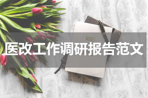 医改工作调研报告范文