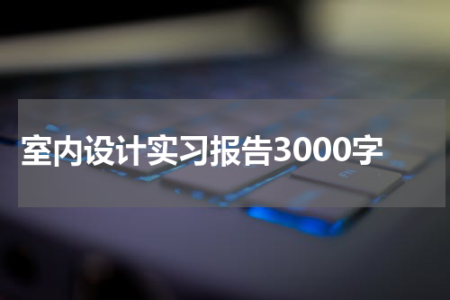 室内设计实习报告3000字