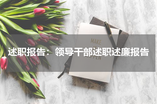 述职报告:领导干部述职述廉报告